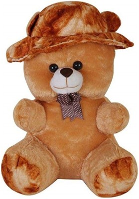 kashish trading company Brown Cap Soft toy for kids Playing Teddy Bear Loveable & Huggable in Size of 30 Cm long  - 30 cm(Brown)