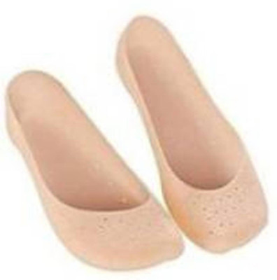 Fulkiza Anti Crack Full Length Silicone Socks Heel Support (Beige) ANTI HEEL Heel Support