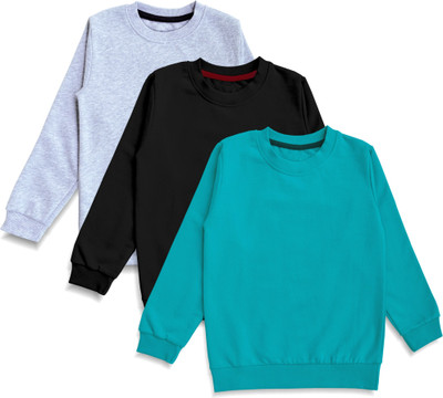 x2o Full Sleeve Solid Boys & Girls Sweatshirt