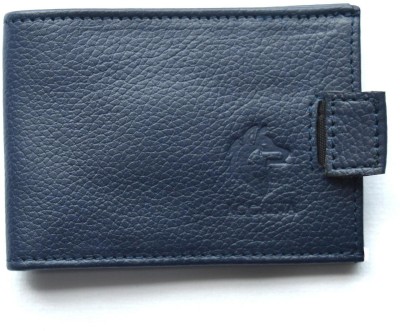 Accalia Men Casual Blue Genuine Leather Wallet(7 Card Slots)