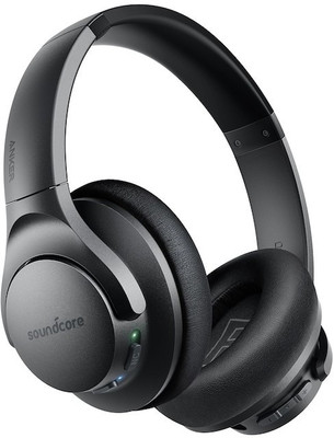 Soundcore Life Q20 With Hybrid Active Noise Cancellation Bluetooth Headset  (Black, On the Ear)