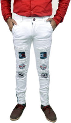 royal prince Slim Men White Jeans