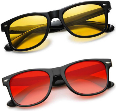 ABSTER Wayfarer Sunglasses(For Boys, Yellow, Red)