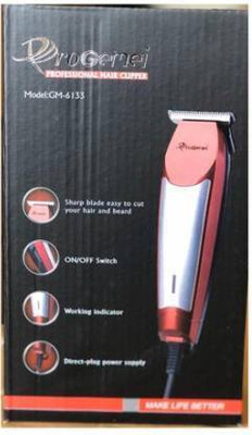 NURAT GM-6133 Runtime: 480 min Trimmer for Men & Women (Silver, Red) Trimmer 480 min  Runtime 3 Length Settings(Multicolor)