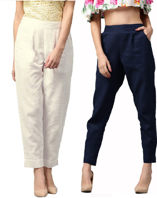 IRK Fashion Slim Fit Women White, Blue Trousers
