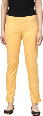 Jompers Slim Fit Women Brown Trousers