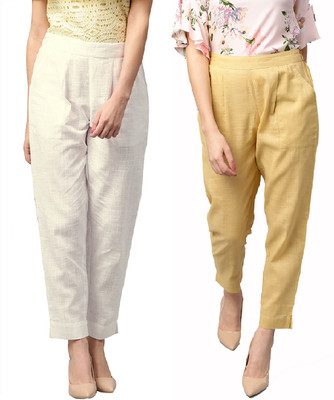 IRK Fashion Slim Fit Women White, Beige Trousers