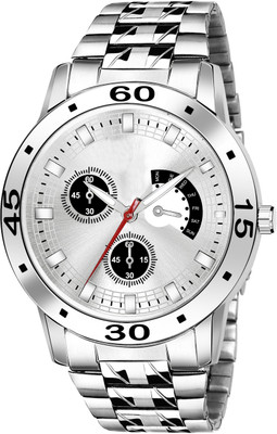 SATNAM ART EG-M-103 Silver Strap White Dial Analog Watch  - For Men