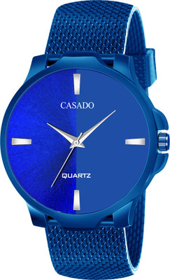 Casado All Blue Silicone Mesh Strap with Superior Dual Tone Dial Water Resistant Quartz Boys Series All Blue Silicone Mesh Strap with Superior Dual Tone Dial Water Resistant Quartz Boys Series Analog Watch  - For Men