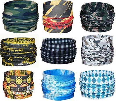 Aadikart Boys, Girls, Men & Women Printed Bandana(Pack of 9)