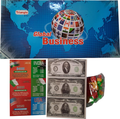 JMD Creation GLOBAL BUSINESS BOARD GAME Money & Assets Board Game