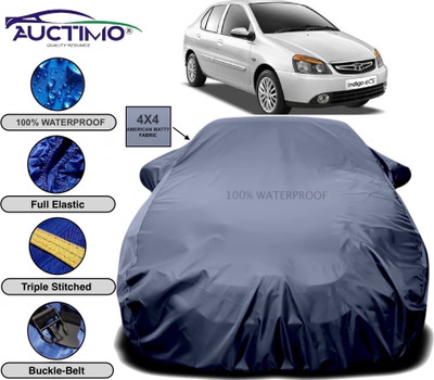 AUCTIMO Car Cover For Tata Indigo eCS (With Mirror Pockets)(Blue)