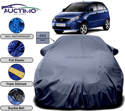 AUCTIMO Car Cover For Tata Indica Vista (With Mirror Pockets)(Blue)
