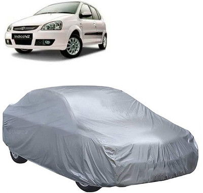 MotohunK Car Cover For Tata Indica V2 (Without Mirror Pockets)(Silver)