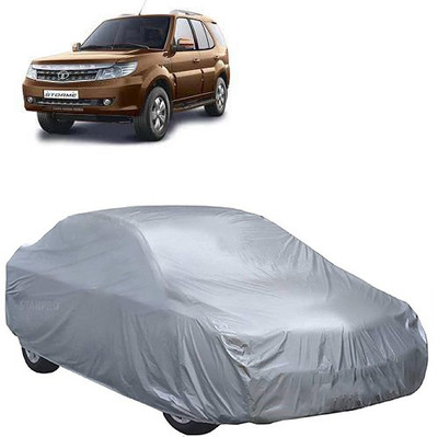 MotohunK Car Cover For Tata Safari Storme (Without Mirror Pockets)(Silver)
