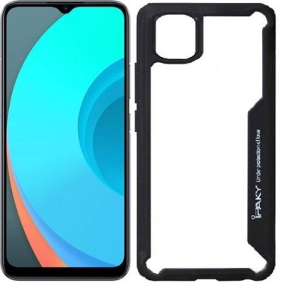 Phone Case Cover Back Cover for Realme Narzo 20 Pro, Realme 7(Black, Transparent, Shock Proof, Pack of: 1)