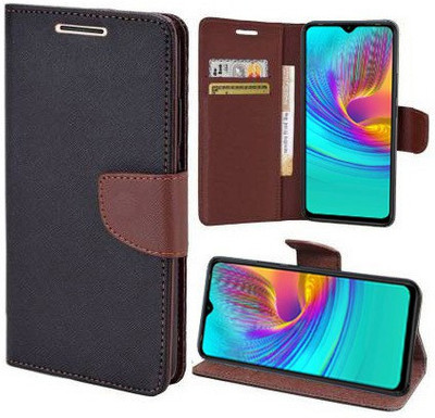 Carnage Flip Cover for Infinix Smart 4 Plus(Brown, Cases with Holder, Pack of: 1)