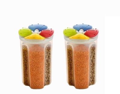 kkart Plastic Grocery Container  - 2000 ml(Pack of 2, Multicolor)