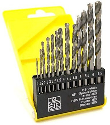ATOOLS Drill Bit Set, All Size Bits for Electric Manual Drilling Machine -13 Pieces Rotary Tool(6.5 mm)
