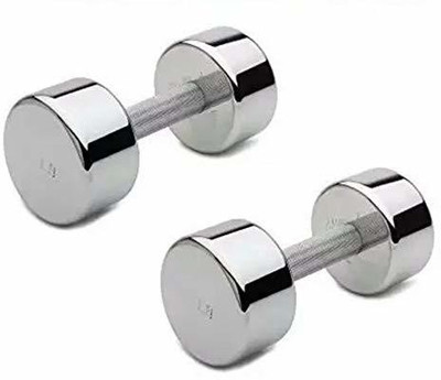 HACKERX Chrome Plated Steel Dumbell Fixed Weight Dumbbell(5 kg)