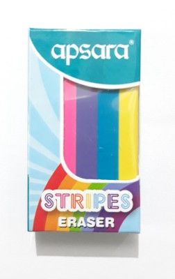 APSARA STRIPES Non-Toxic Eraser(Set of 20, Multicolor)