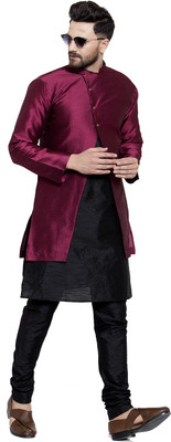 kaifoo Men Kurta Pyjama Ethnic Jacket Set