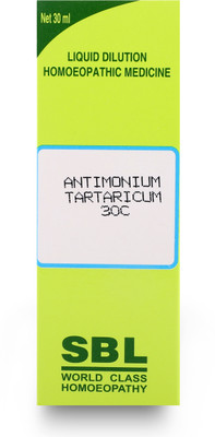 SBL Antimonium Tartaricum 30C Liquid(3 x 30 ml)