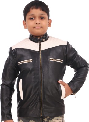 Leathert Retail Full Sleeve Self Design Boys Jacket