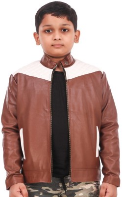 Leathert Retail Full Sleeve Self Design Boys Jacket