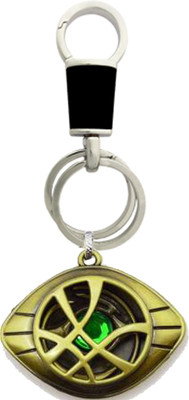 MGP FASHION Hight Quality Metal 3D Avenger End Game Doctor Strange Eye of Agamotto Infinity Stone Locking Hook Keyring(Black) Key Chain