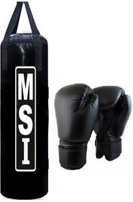Monika Sports 3 feet Unfilled Punching With Pair of Boxing Gloves Boxing Kit