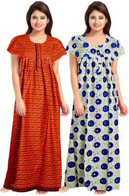 Gorangani Women Nighty(Multicolor)