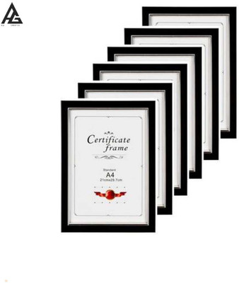 AG CRAFTS TM Acrylic Table Photo Frame(Black, 6 Photo(s), A4)