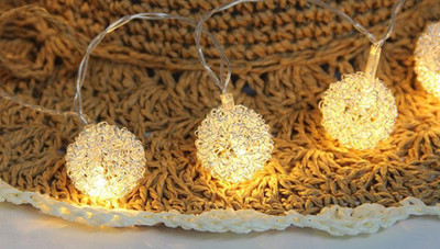 Infiprises 16 LEDs 3.98 m Yellow Steady Ball Rice Lights(Pack of 1)