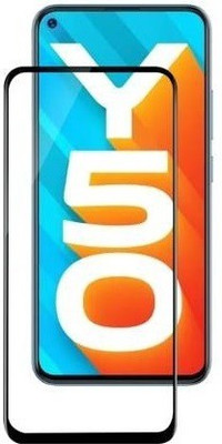 BRENZZ Edge To Edge Tempered Glass for Vivo Y50(Pack of 1)