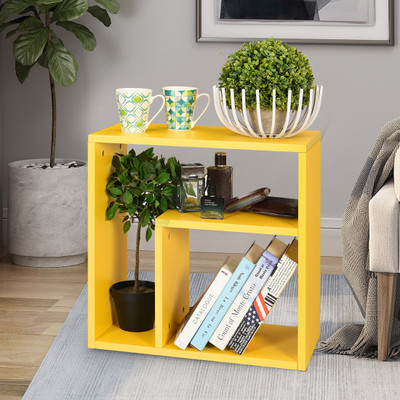 4Homez Malkovic Engineered Wood Bedside Table(Finish Color - Marigold Yellow)