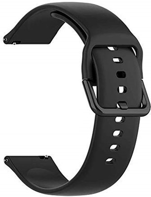 CellFAther Soft Waterproof Silicone Sport Watch Strap Wristband (Watch Not Included) Smart Watch Strap(Black)