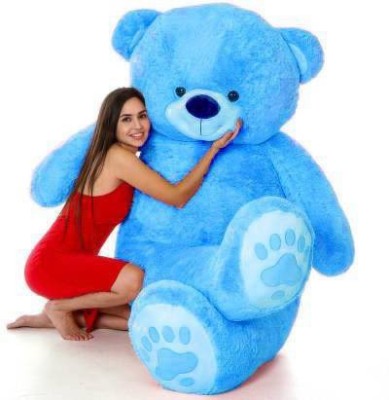 stuffed toy 4 Feet Cute blue Fur & Heart Teddy Bear  - 120 cm(Blue)