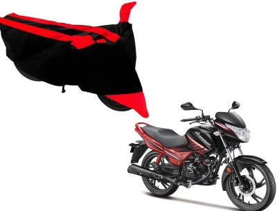 RONISH Waterproof Two Wheeler Cover for Hero(Glamour i3s, Black, Red)