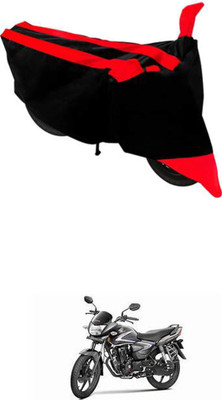 RONISH Two Wheeler Cover for Honda(CB Shine, Black, Red)