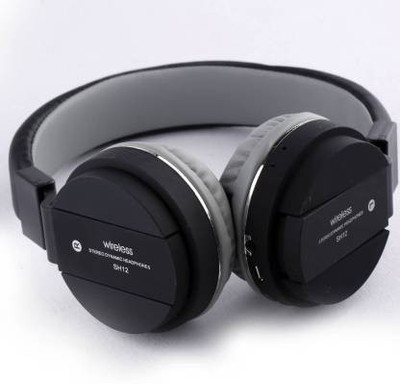 SANNO WORLD SH12 HEADPHONE Bluetooth(Black, On the Ear)