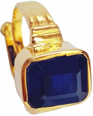 rs gemsexport RS GEMSEXPORT Gemstones 5.25 Ratti Natural Certified BLUE SAPPHIRE Gemstone Panchdhatu Ring,NEELAM Birthstone Astrology Ring Brass Sapphire Gold Plated Ring