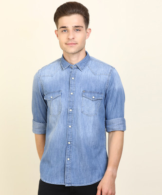 pepe-jeans-men-washed-casual-blue-shirt
