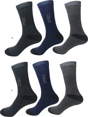 HashKnit Men & Women Mid-Calf/Crew(Pack of 6)