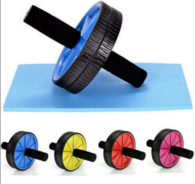 Sitrus double ab wheel 6 pack abs roller workout Ab Exerciser(Multicolor)