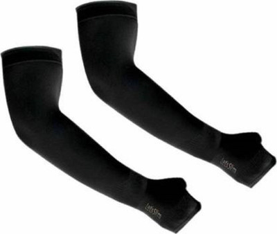 Relieco Nylon, Cotton Arm Sleeve For Men & Women(Free, Black)