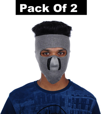 IM UNIQUE Grey Bike Face Mask for Men & Women(Size: Free,  Balaclava)