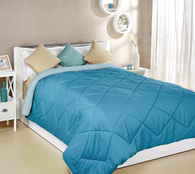 AQRate Solid Single Comforter for  AC Room(Microfiber, Blue)