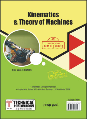 Kinematics and Theory of Machine for GTU 18 Course (III - Mech. - 3131906)(Paperback, Anup Goel)