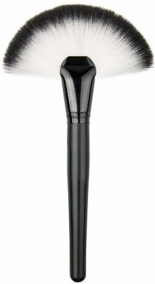 AVEU Fan Shape Blending Face Powder Highlight Contour Makeup Cosmetic Nylon and WoodBrush Tool(Pack of 1)